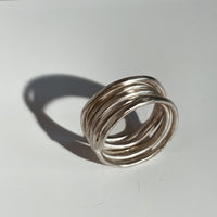 hammered spiral ring // 1,5mm