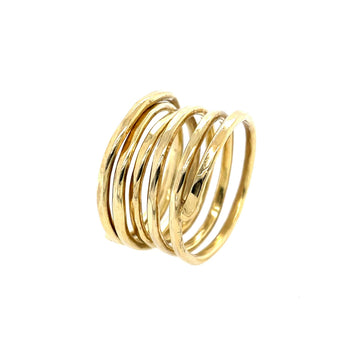 hammered spiral ring // 1,5mm