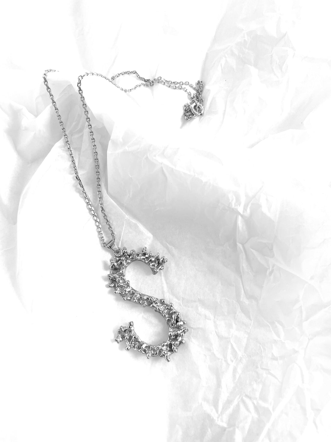 bold letter necklace
